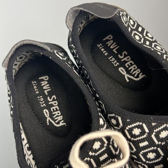Paul Sperry black & white lace up sneaker size 8.5 - Picture 3 of 6